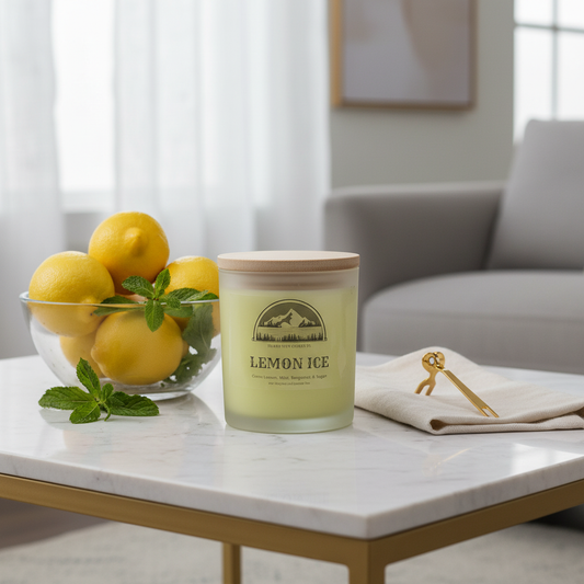 Smells like freshly squeezed lemonade, candle